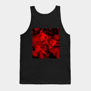 Horses and surreal mist in red and black Tank Top